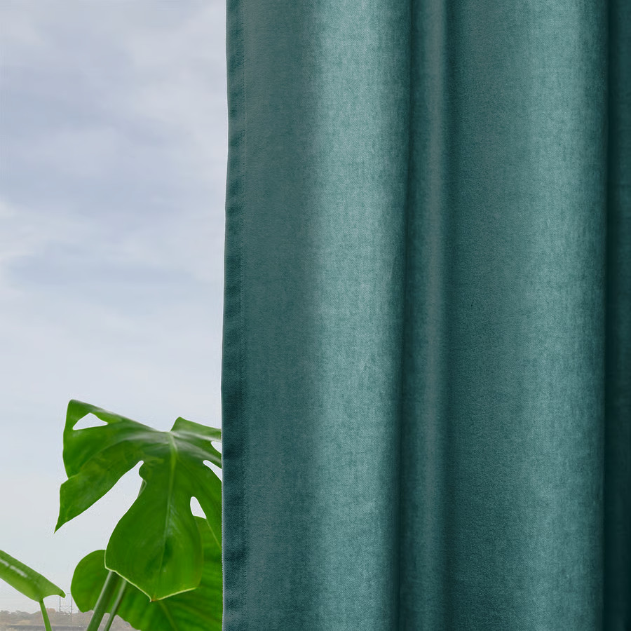 Ikea SET OF 2 PANELS Sanela Curtains Drapes Room Darkening Velvet 55″x98″