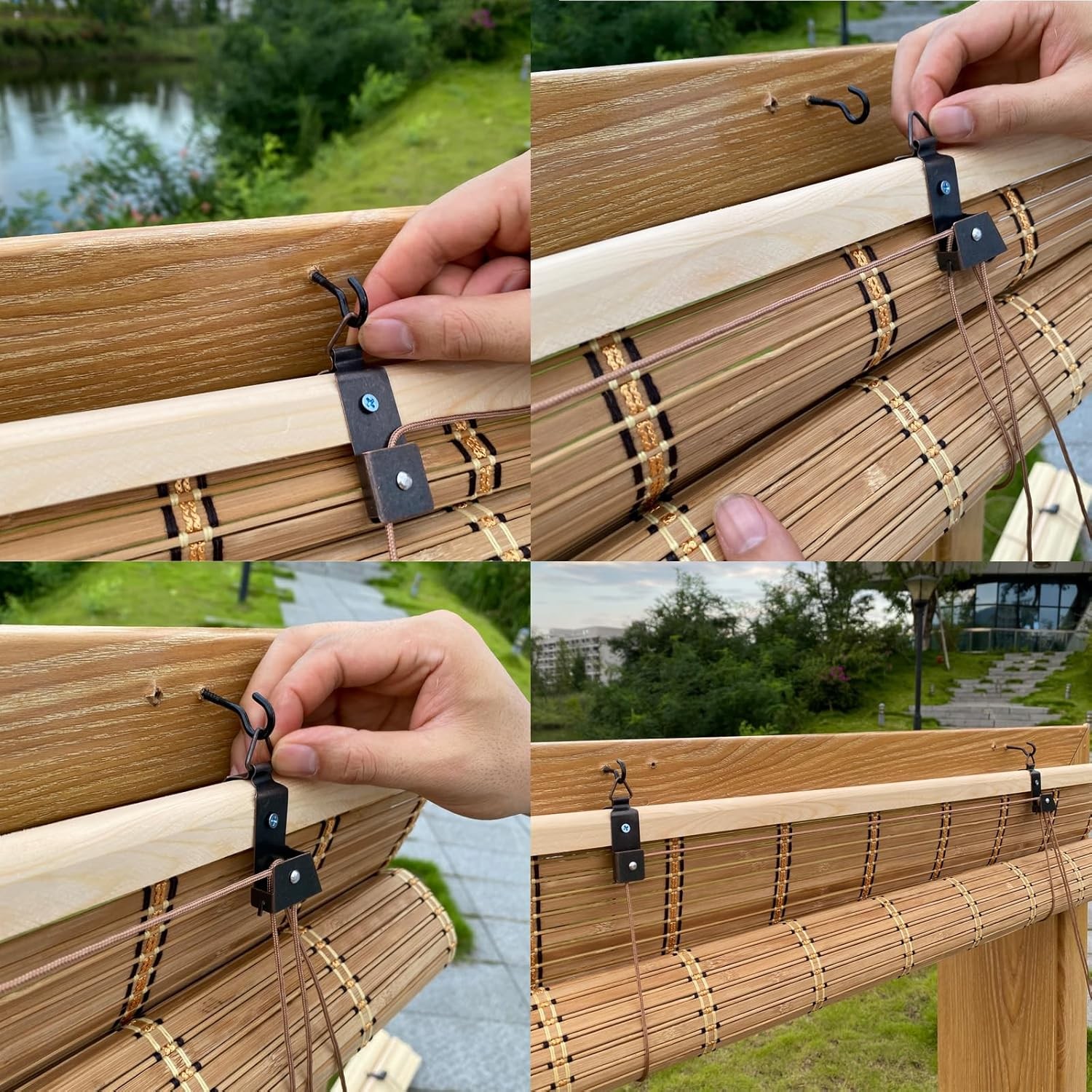 Blackout Roller Shade Indoor/Outdoor Balcony A24 inches wide x 48 inches high