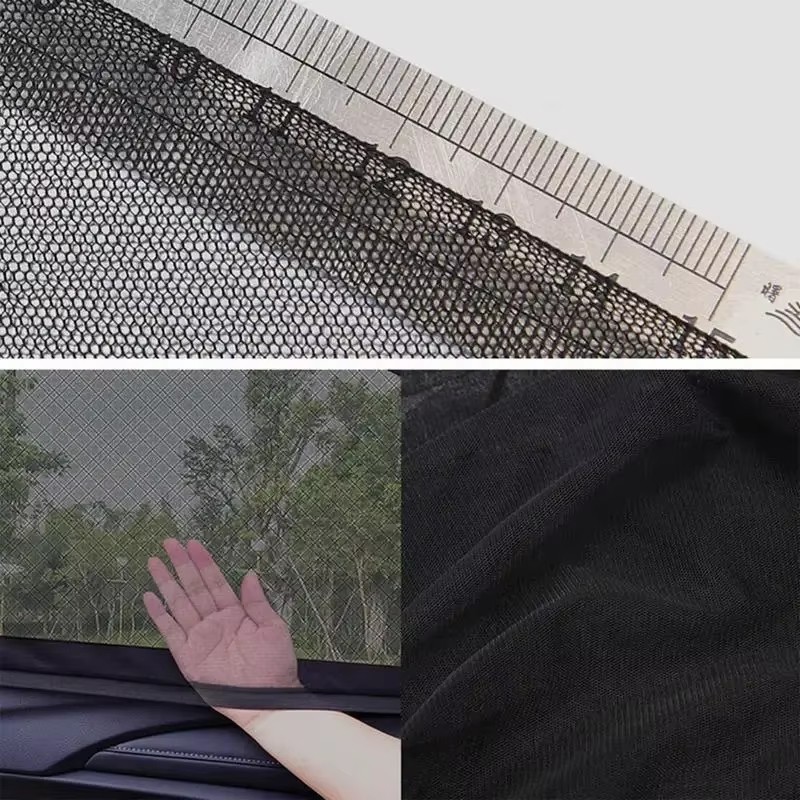 Car Window Mesh Sun Shade Screen Covers UV Protection Breathable Insect Shield