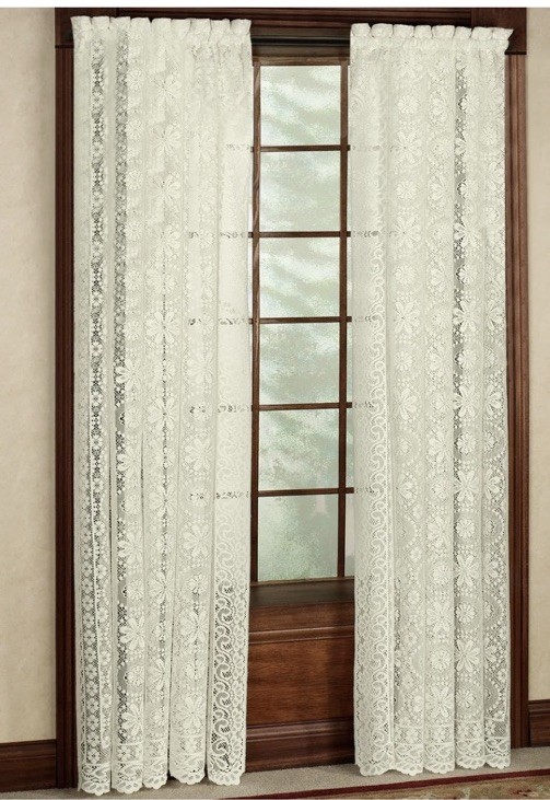 Sweet Home Collection Hopewell Classic Old World Style Lace Curtain Panel