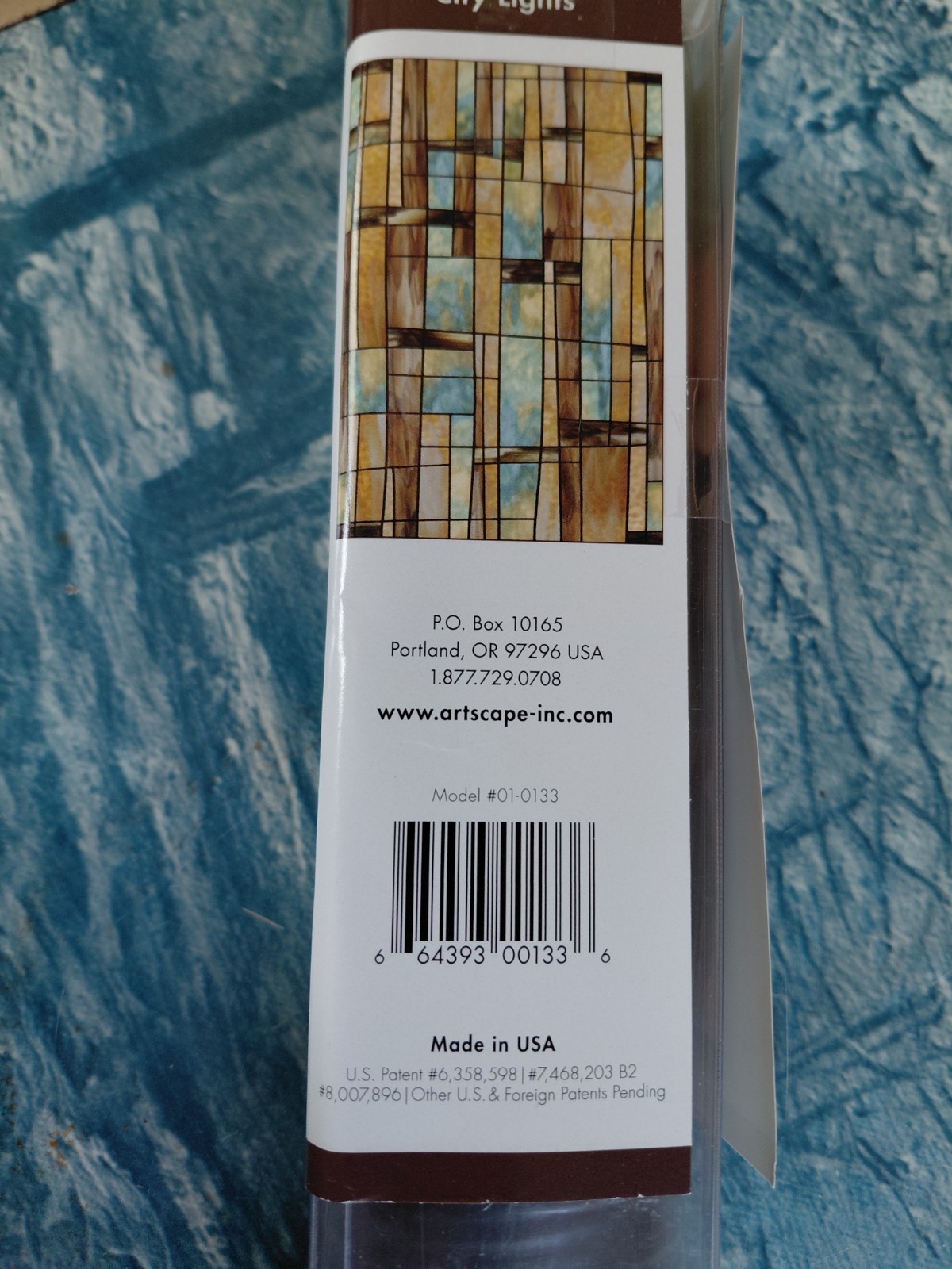 City Lights 24″ x 36″ Decorative Window Film Removable Washable