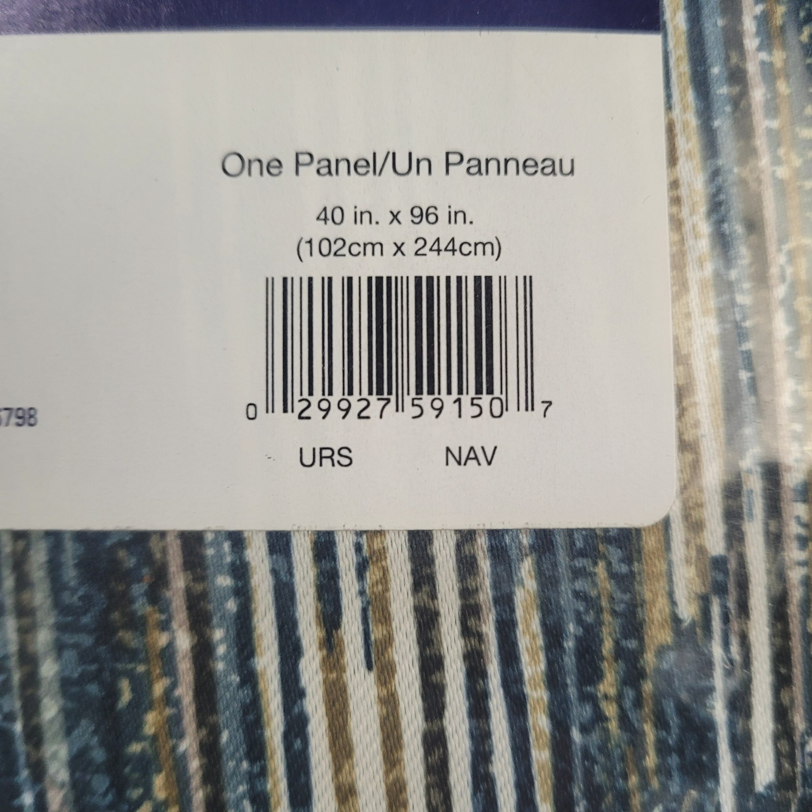 NEW Sun Zero 40 x 96 One Grommet curtain panel ‘Navy’ #CT20