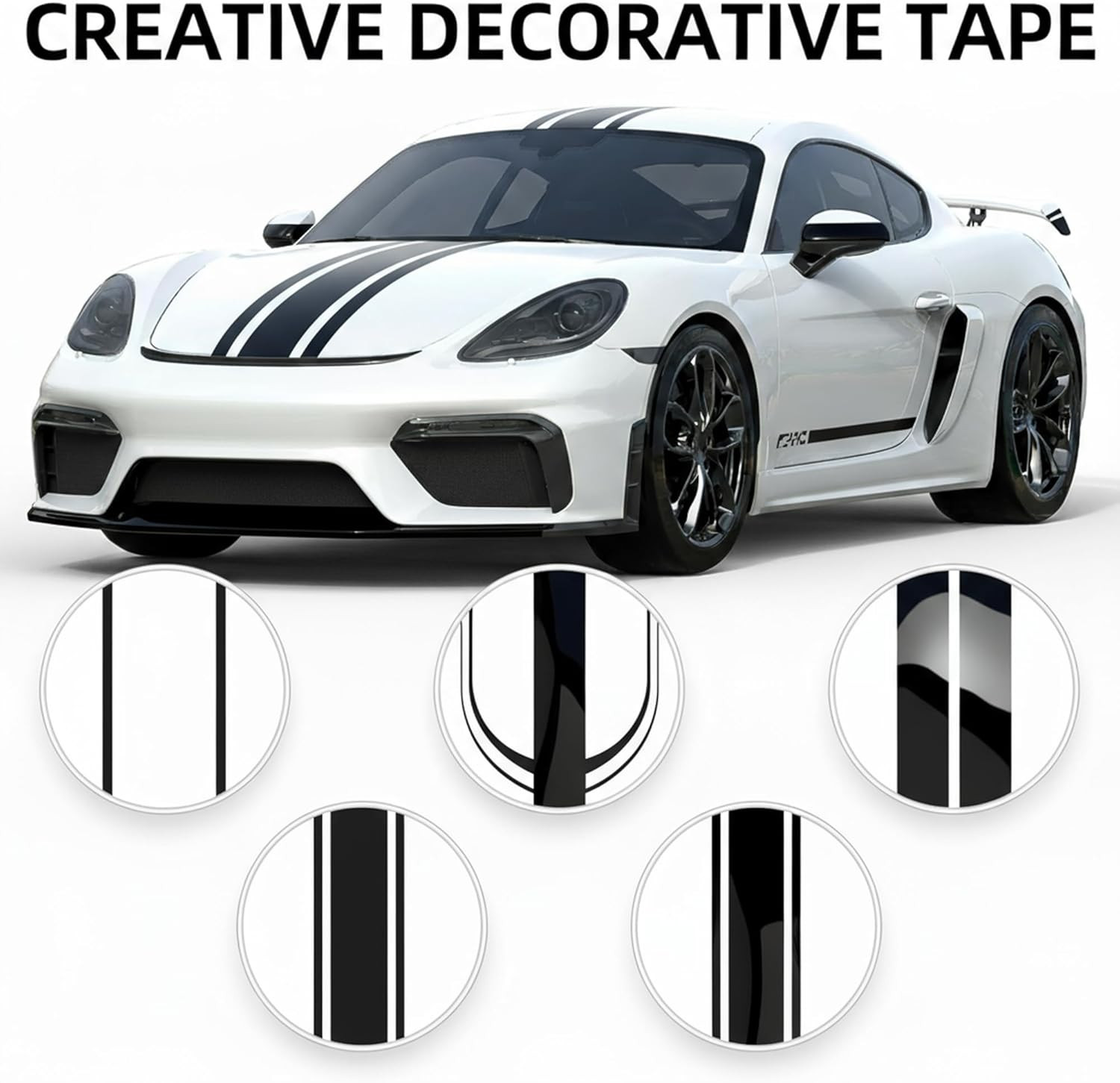 Gloss Black Vinyl Wrap for Chrome Delete, 2 Inch x 30ft Automotive Grade Self…