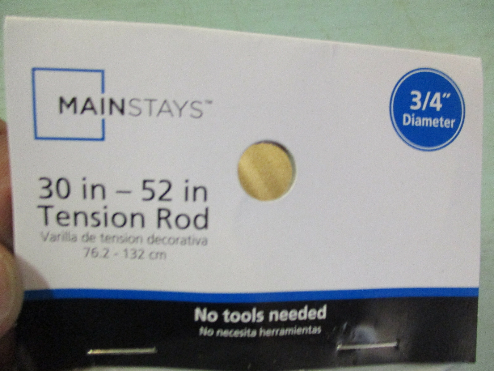 CASE OF 5 MAINSTAYS 3/4″ Spring WINDOW Curtain Tension Rods BRONZE 30 to 52″ U14