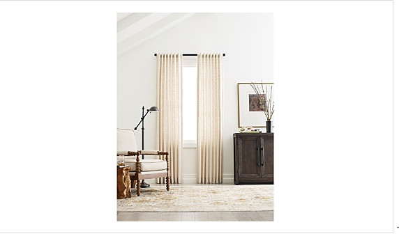Sunbrella Taylor Light Filtering 3-in-1 Single Curtain Panel, 50 X 96