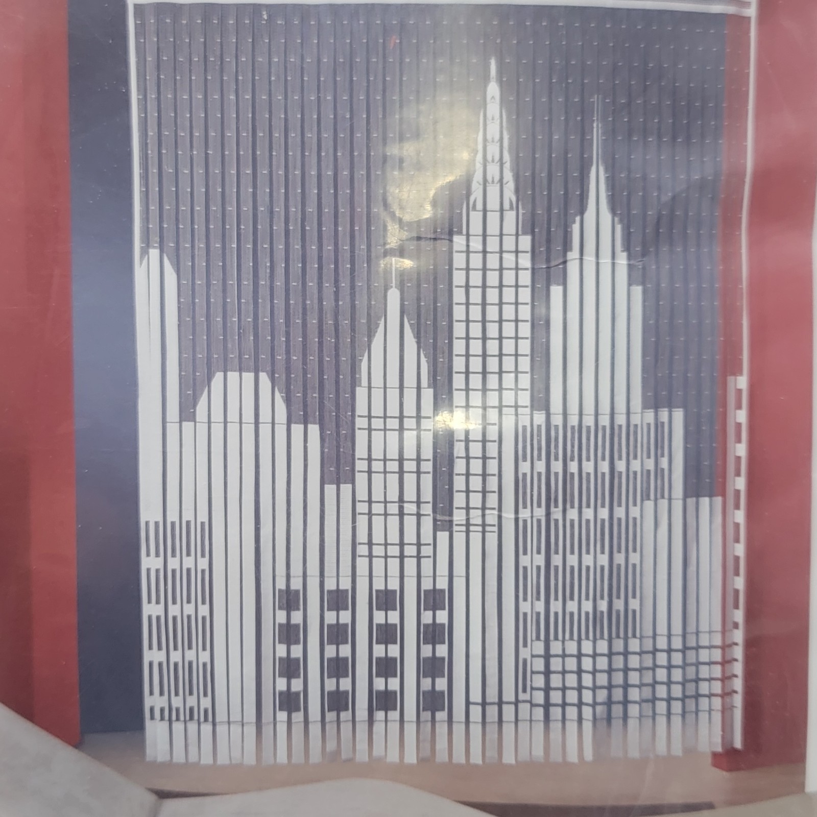 NYC City Skyline Window Curtain Panel 71×84 Chrysler Empire State building.