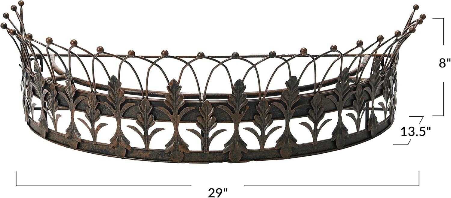 Decorative Metal Curtain Rod Crown Rustic Finish Canopy Bed Crown Royal