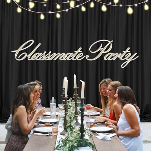 Backdrop Curtains for Parties – 10ft x 8ft Party 60″W x 96″L (Pack of 2) Black