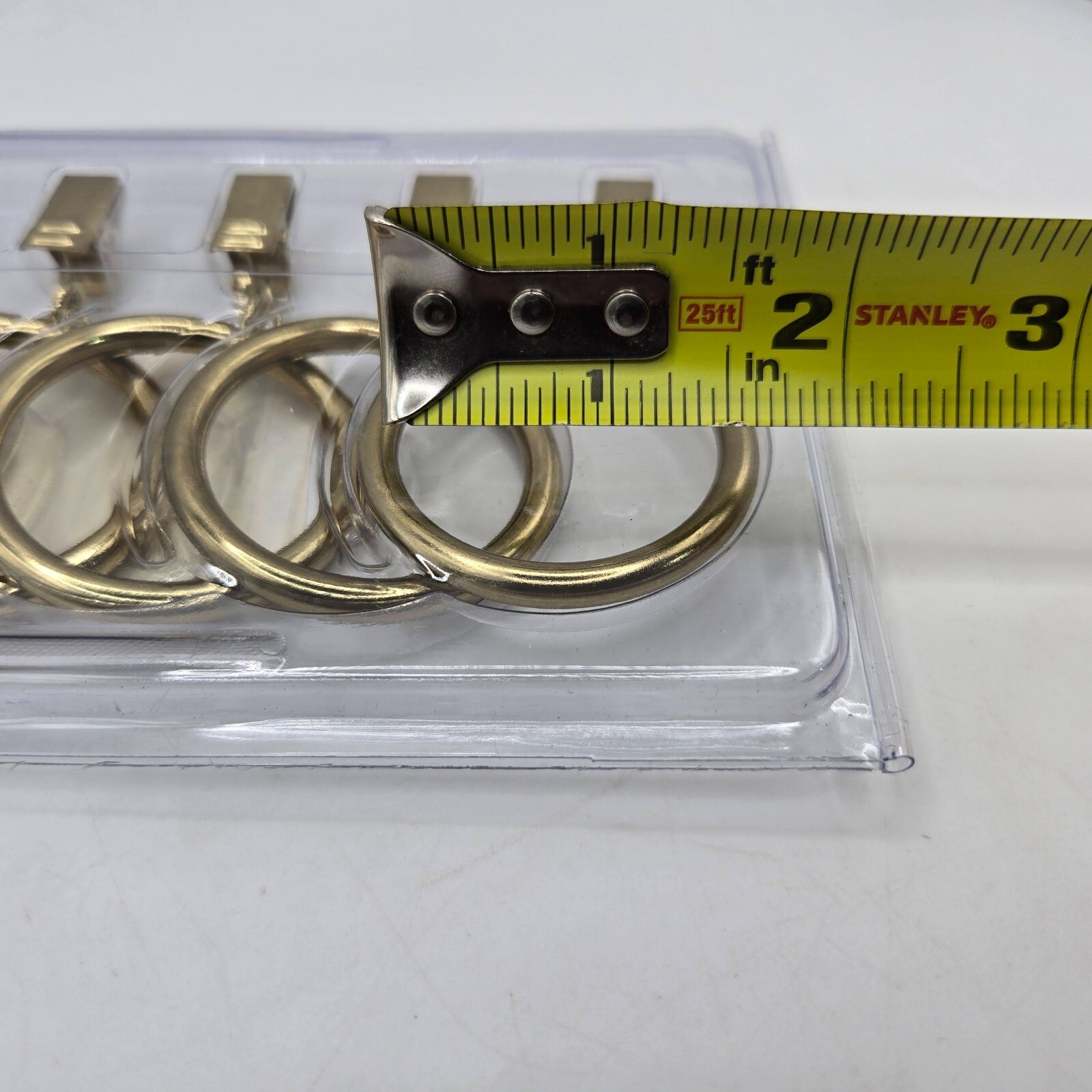 American Living Combo Rings with Clips – Brass Metal 7 Pk Curtains Home NEW