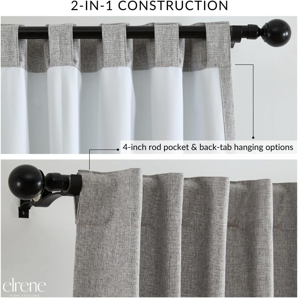 Max-Blackout Energy Efficient Gray Window Curtain Panel 52″x95″ for Any Room