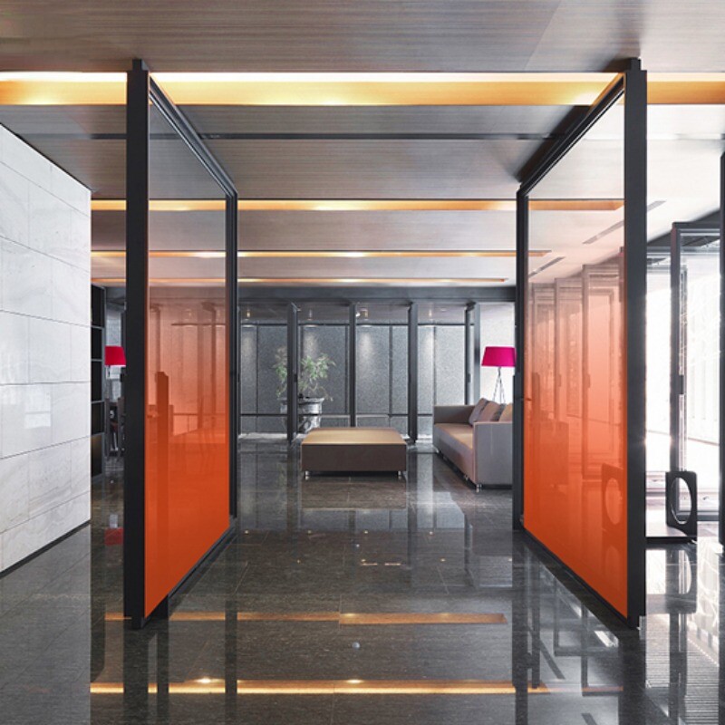 Transparent Window Film Static Cling Office Glass Stickers Gradient Color Decor