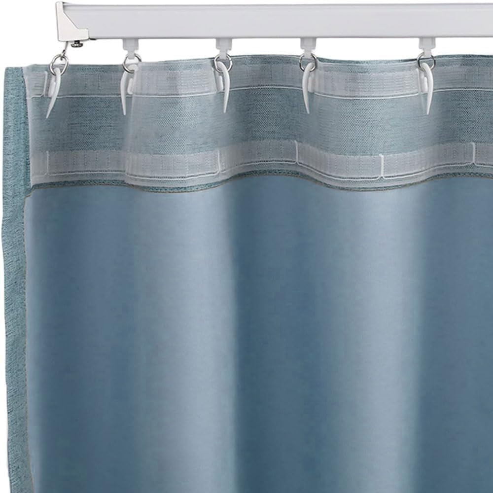 Translucent Wave Curtain Pleat Tape with 100 Hooks, Ripple Fold Tape Nylon Drape
