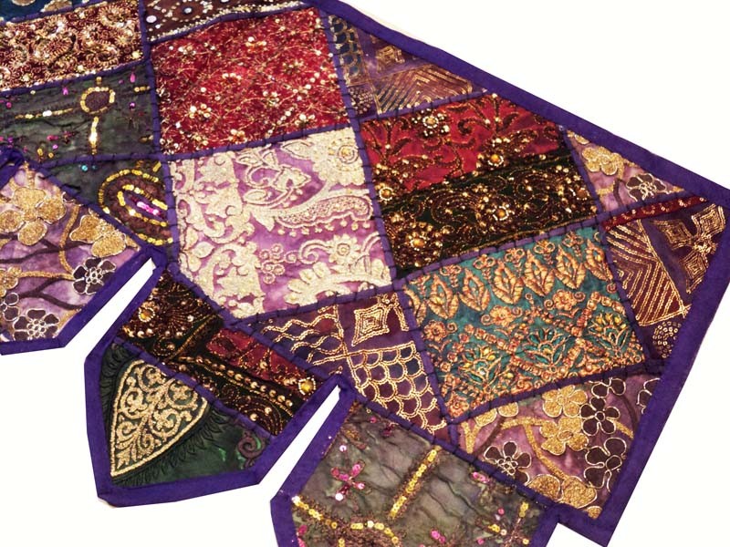 38″ VINTAGE DÉCOR SARI DOOR WINDOW SEQUIN TAPESTRY VALANCE TORAN TOPPER HANGING