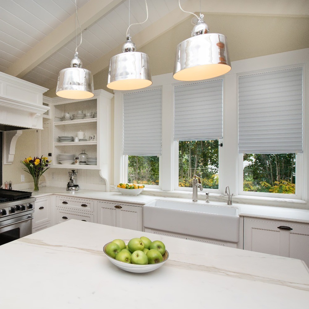Light Filtering Pleated Paper Shade Window Blind 36 x 72 Inches White 2 Pack
