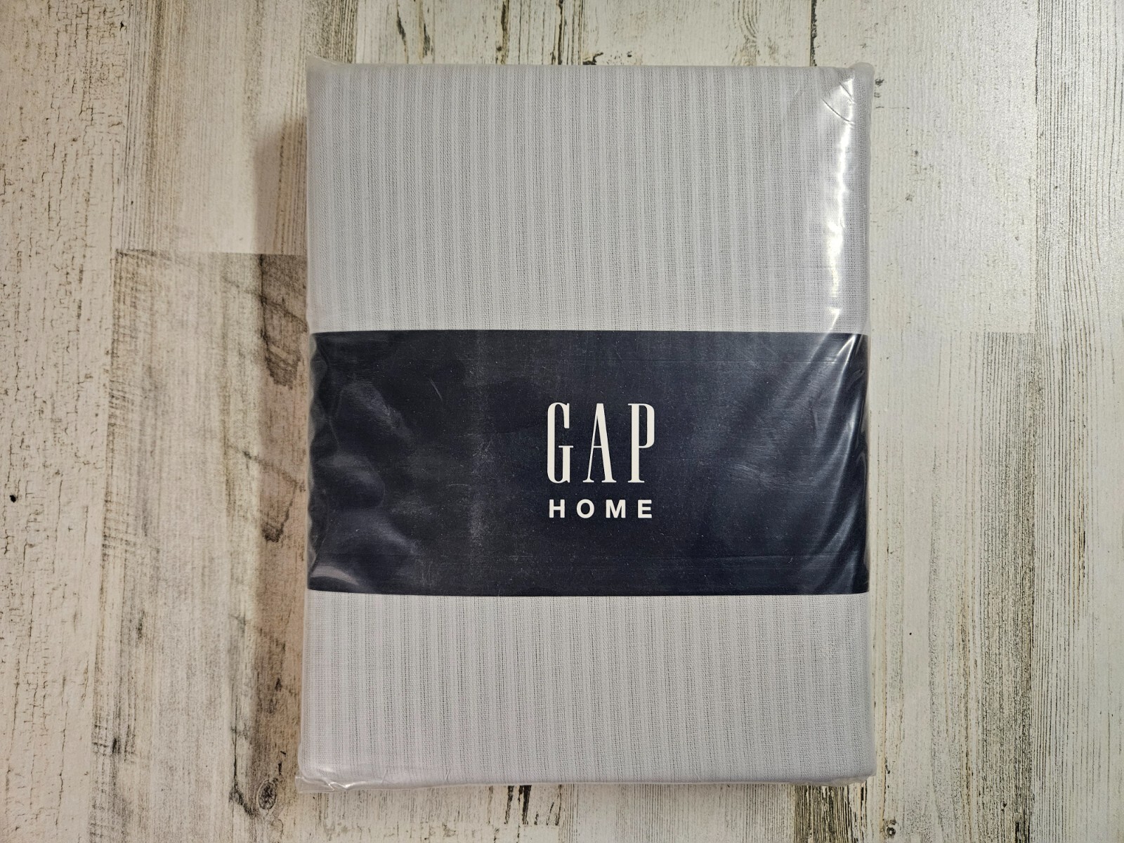 GAP HOME ORGANIC COTTON SHEER DOBBY DYED GRAY WINDOW CURTAIN PAIR 48×84