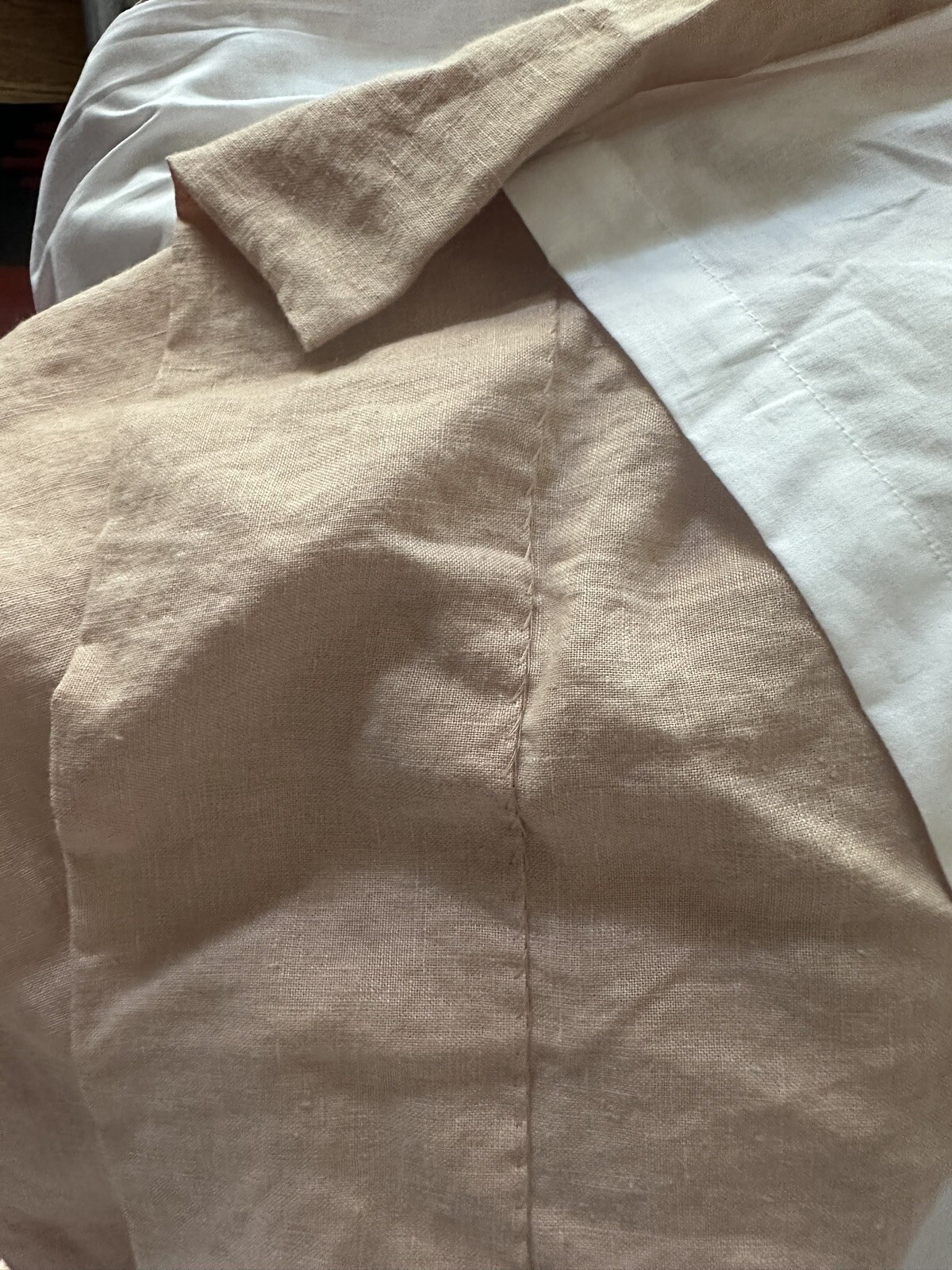 Pottery Barn Belgian Flax Linen 1 Single Drape Soft Lined 50×96” One Peach Blush