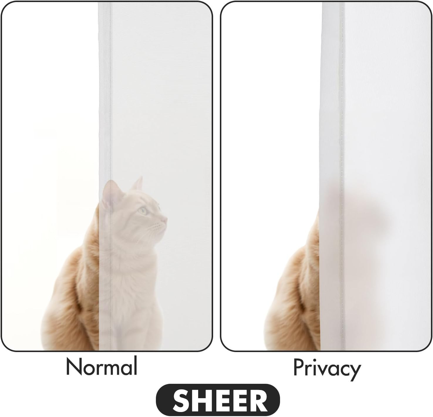 MIULEE White Privacy Sheer Curtains that Let Light in 96 Inches Long Non-See-Thr
