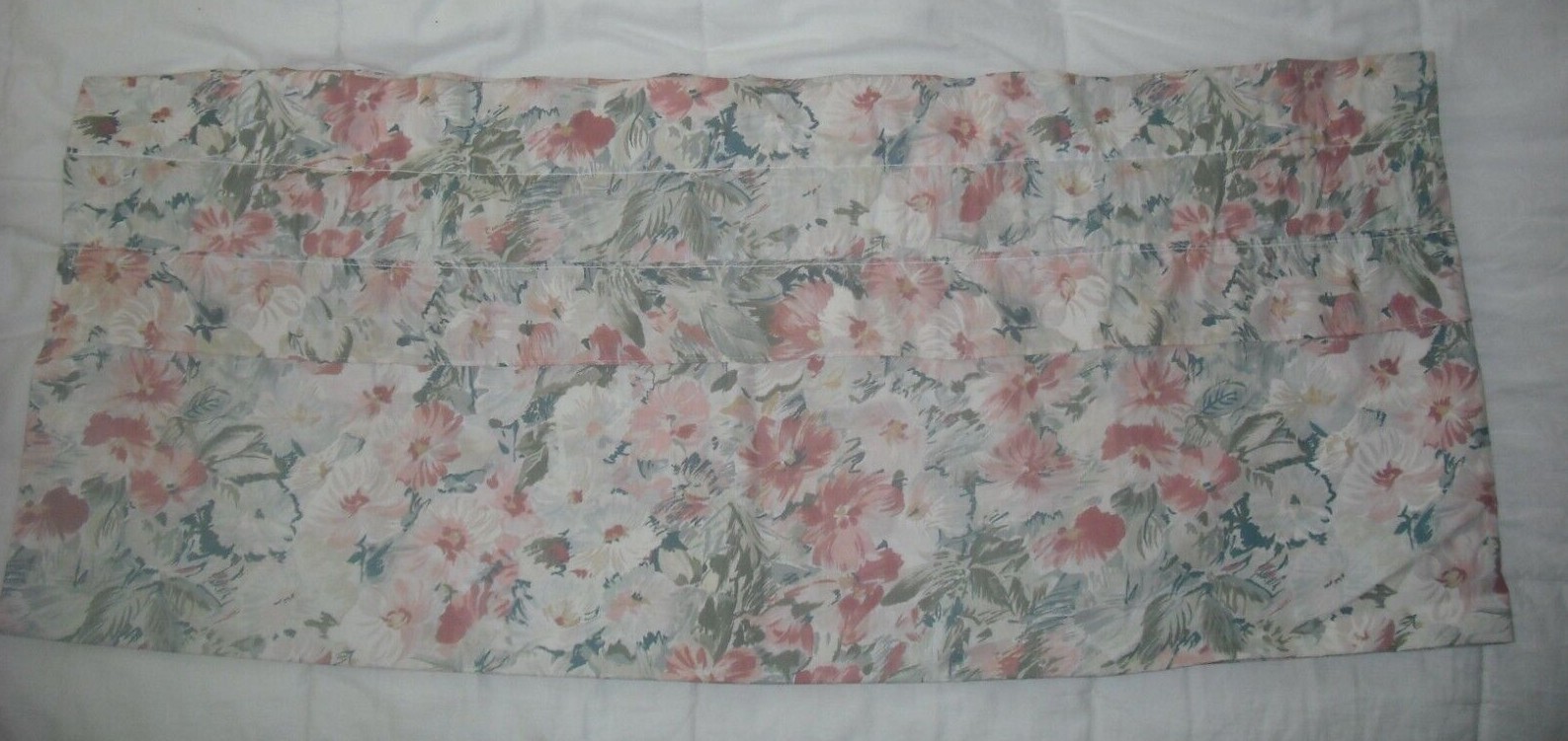 Croscill Floral Valances Rose Mauve Pink Teal Green Ivory 88×18 (4 available)