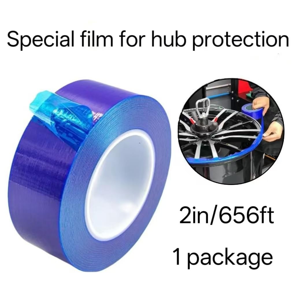 Durable Blue Adhesive Film for Wheel Hub Protection – Easy Install, Strong Adhes