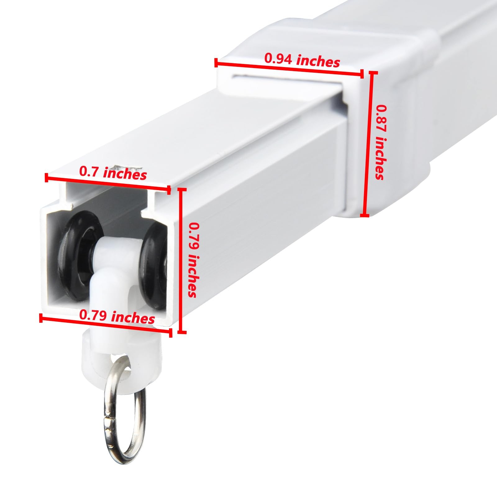 37142in Retractable Wall Or Ceiling Mount Curtain Track System For Track Curtain