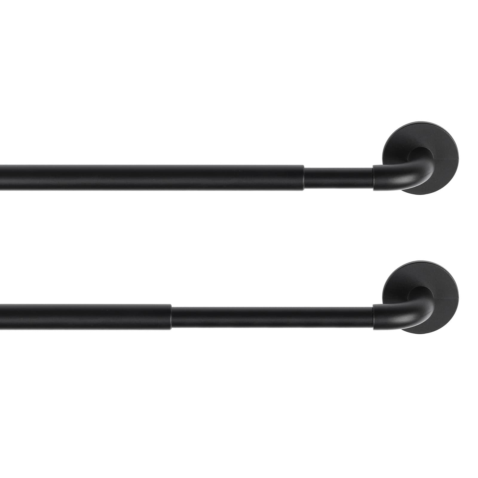 2 Pack Adjustable Sticky Adhesive 3/8 Inch Sash Curtain Rod for Metal, Wood D…