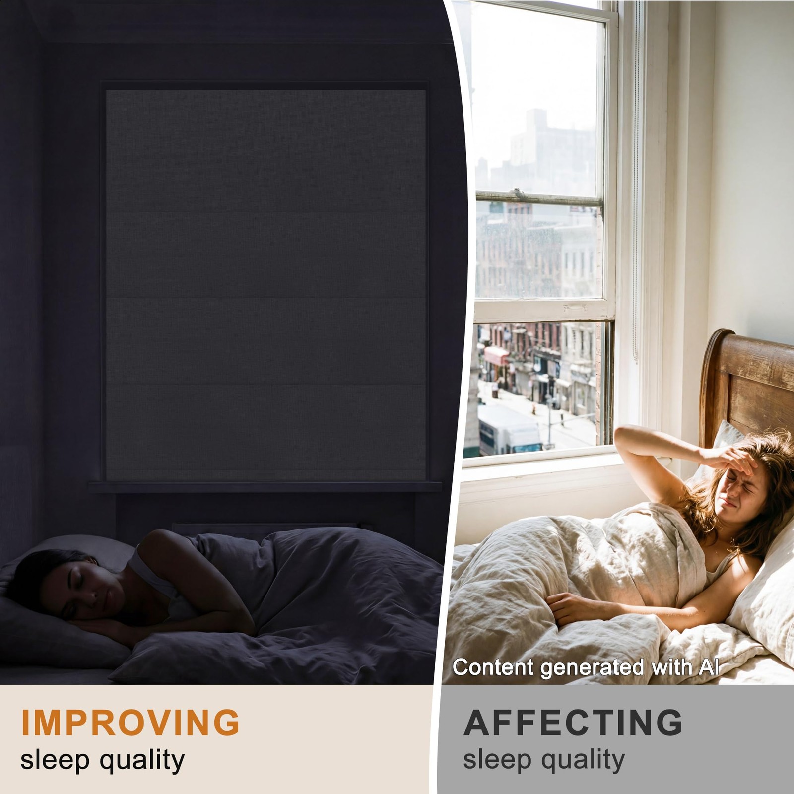 Doing-X Blackout Roman Shade Blackout-Gray 32×64