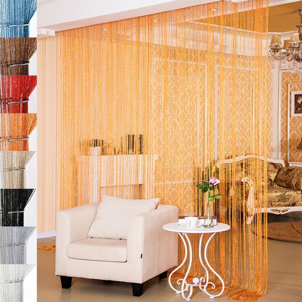 NEW String Door Curtain Beads Room Divider Window Panel Tassel Fringe Decoration