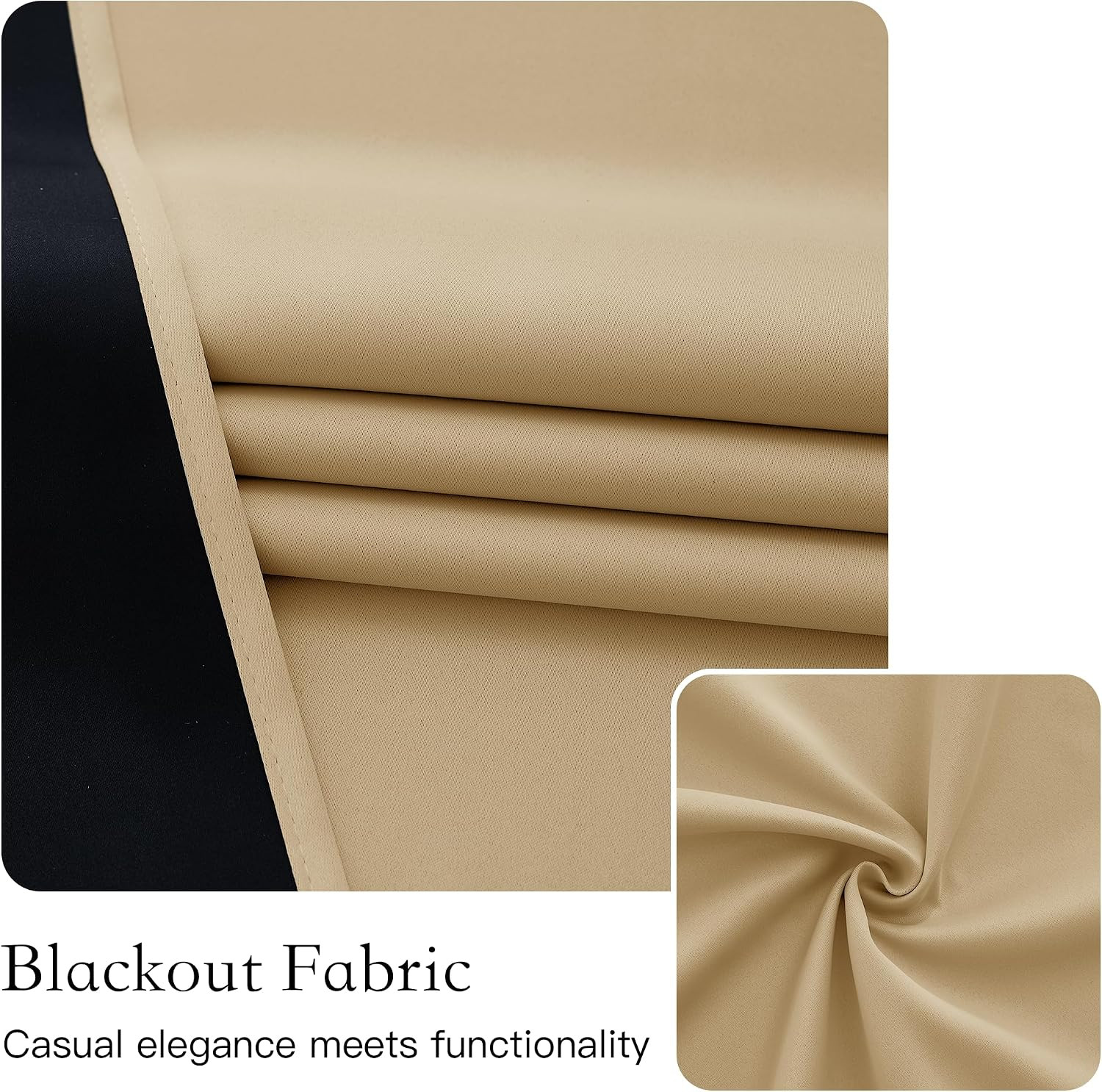 Door Window Curtains 100% Blackout French Front Door Curtains for Privacy Glass