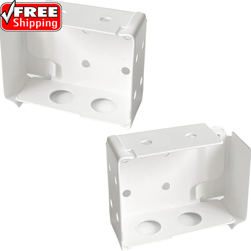 2Pcs Box Mounting Bracket for Low Profile Horizontal Blinds with 1-3/4″ X 2 1/2″