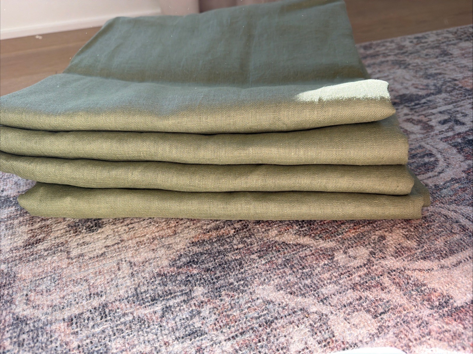IKEA DYTAG Light Filtering Green Curtains 2 Pair (57×98 “) 405.528.91 Olive Gray