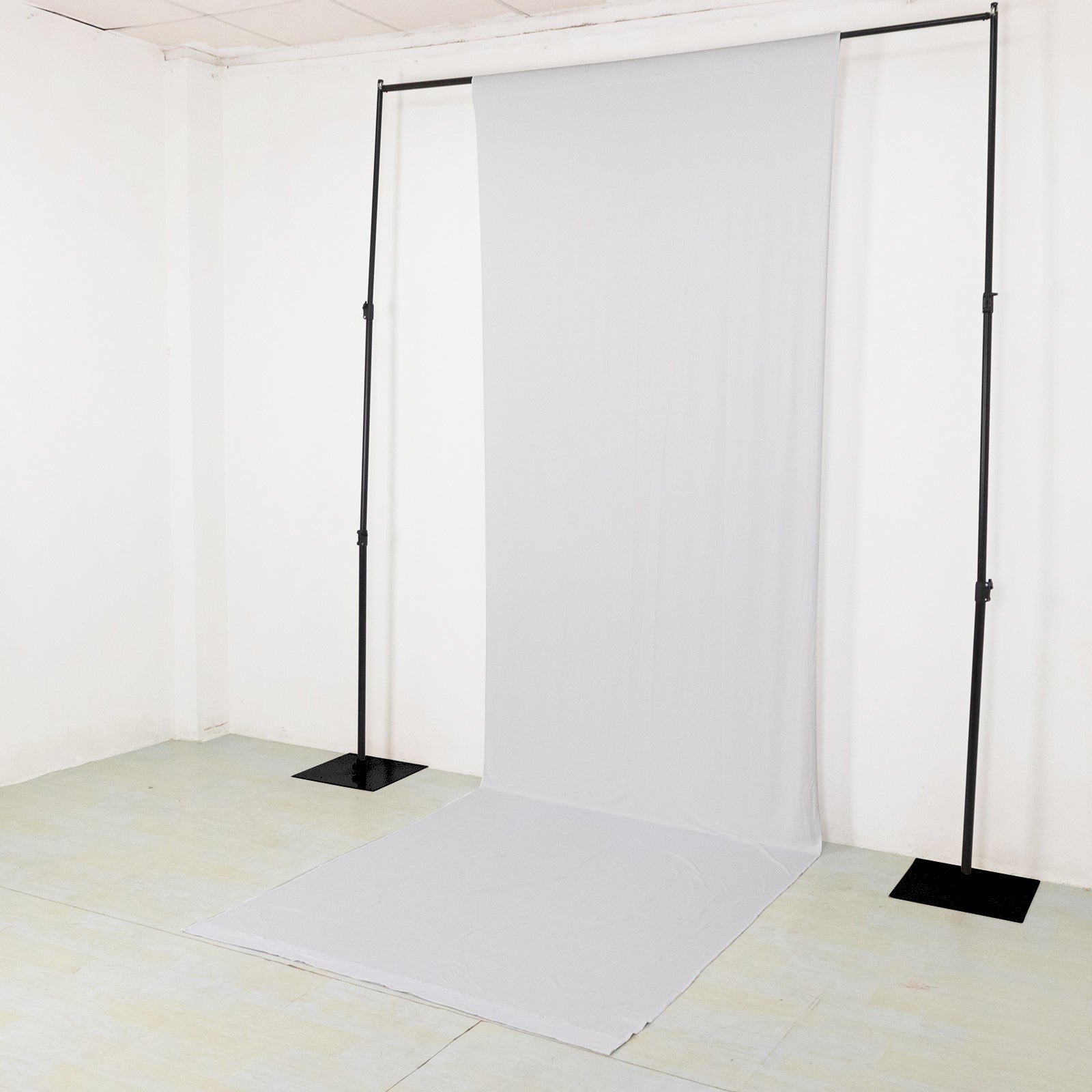 16 ft WHITE 4-Way Stretch Spandex Divider Backdrop Curtain Party Wedding