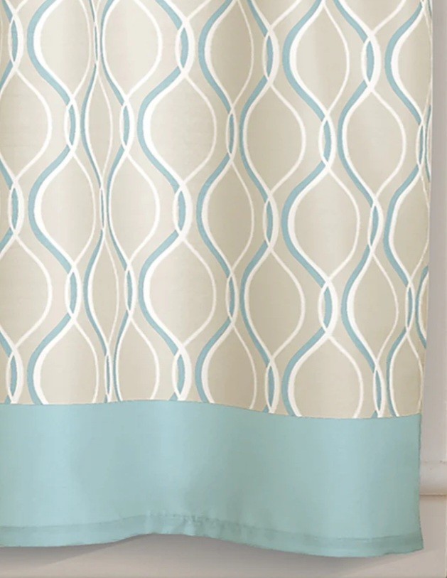 Lot of 4 New Morocco Tailored rod pocket 58″ x 14″ TIER Curtain AQUA Color