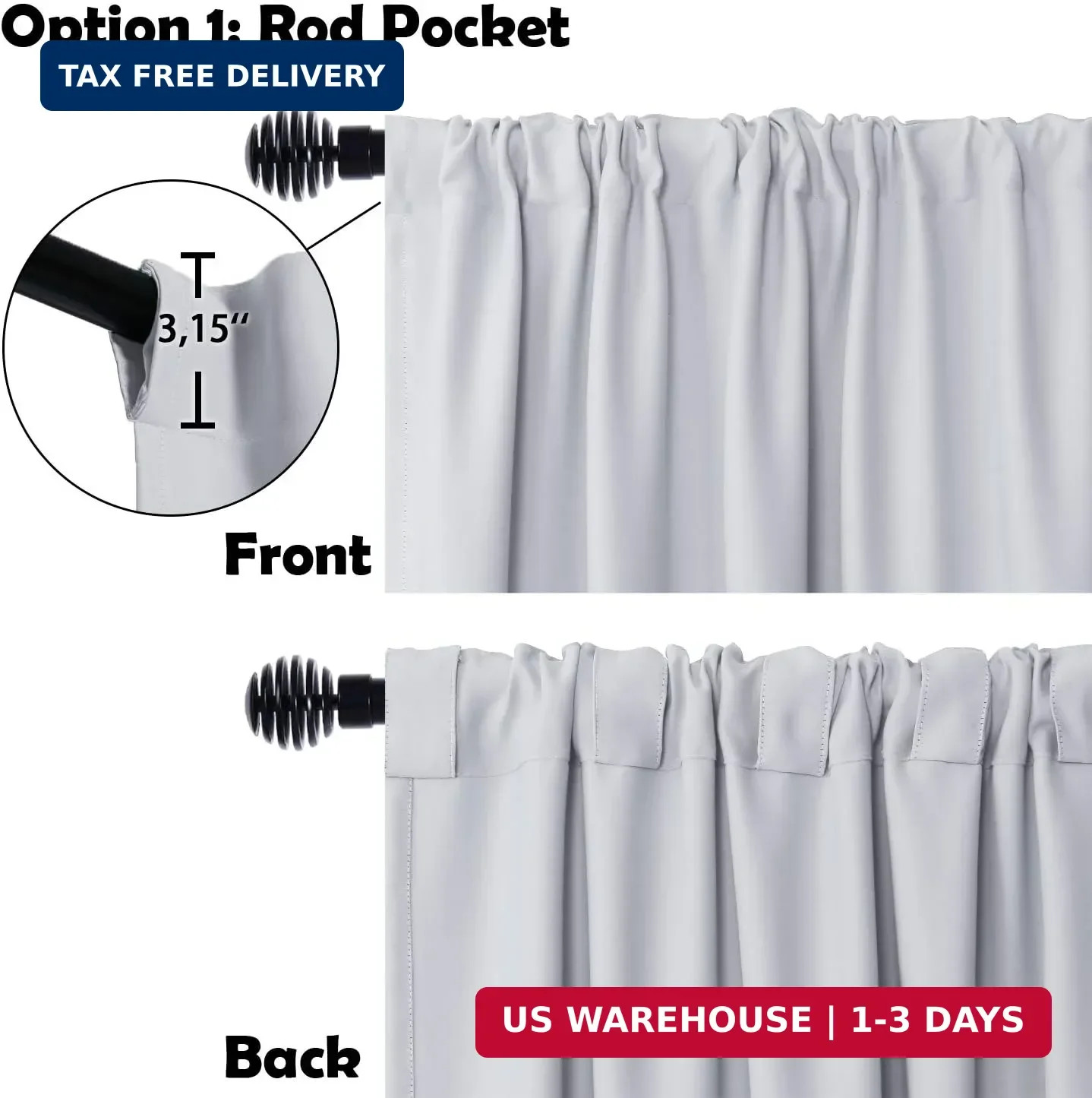 DWCN Patio Sliding Door Curtains – Extra Wide Curtains for Glass Door, Room Divi