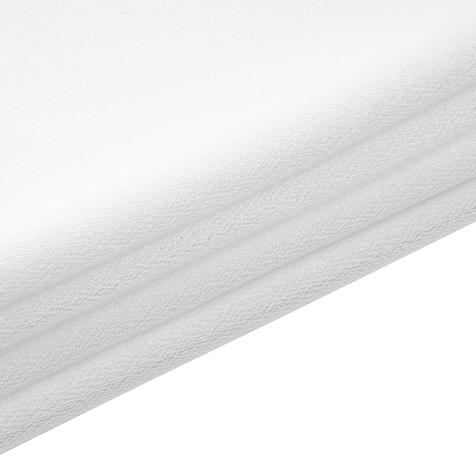 6Pc White Chiffon Ceiling Drapes 15 × 5 Ft Panels For Wedding Party Backdrop
