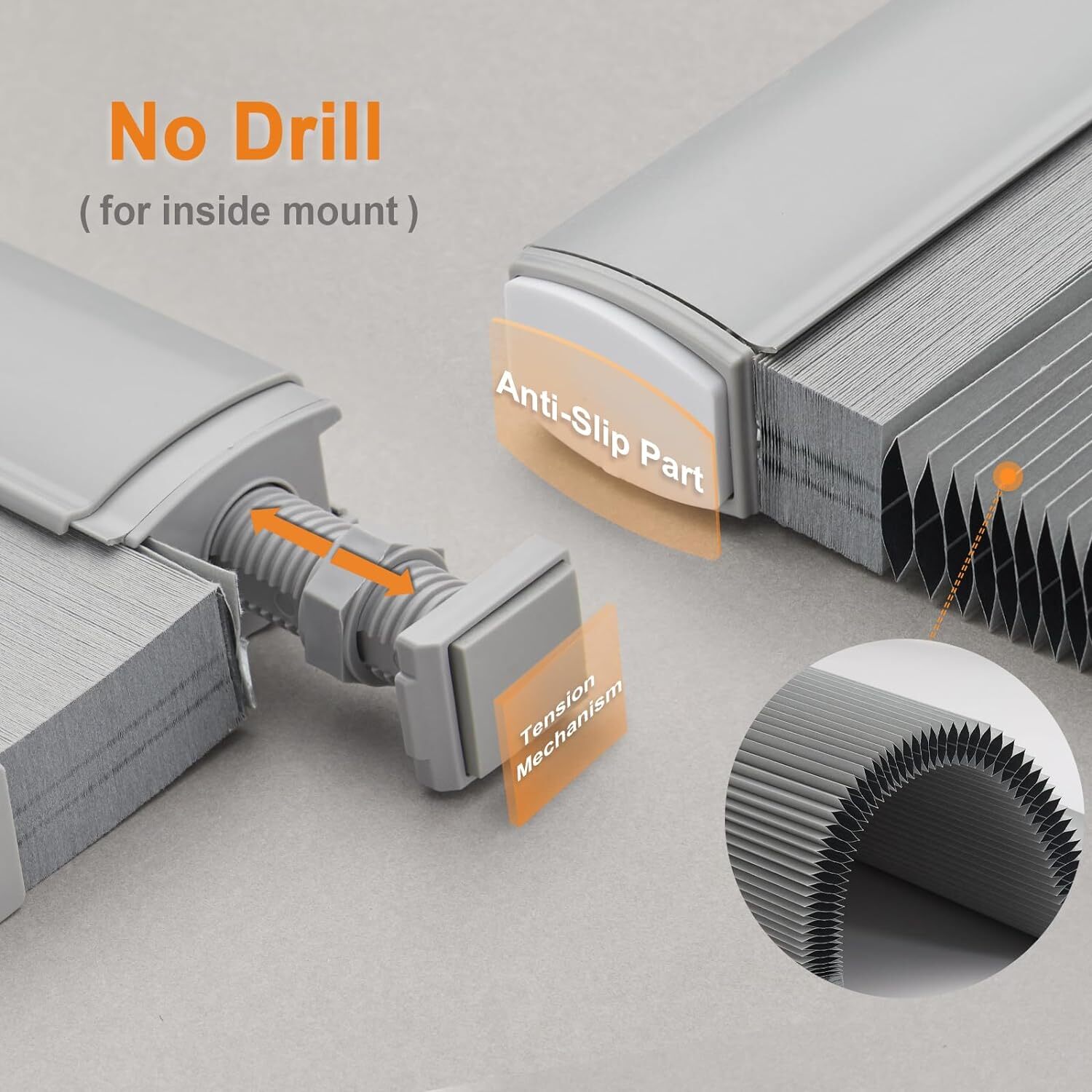 No Tool Screw Install Top Down Bottom Up Blackout Brown Cellular Blind Honeycomb