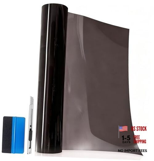 Ultimate Headlight Taillight Tint Vinyl Wrap TPU 12″ x 7ft Light Smoke