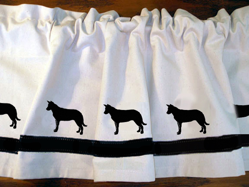 Beauceron Dog Window Valance Curtain in Your Choice of Colors