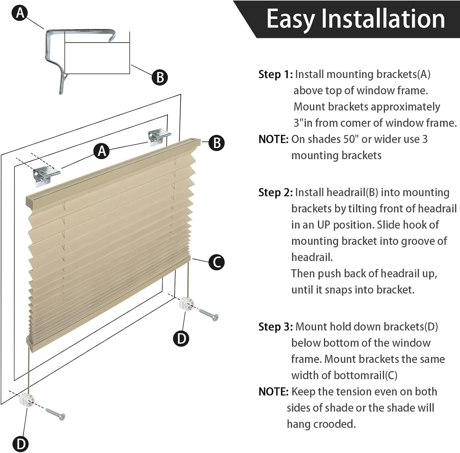 RV Blinds Shades for Window, RV Pleated Shades RV Camper Blinds and Shade for RV