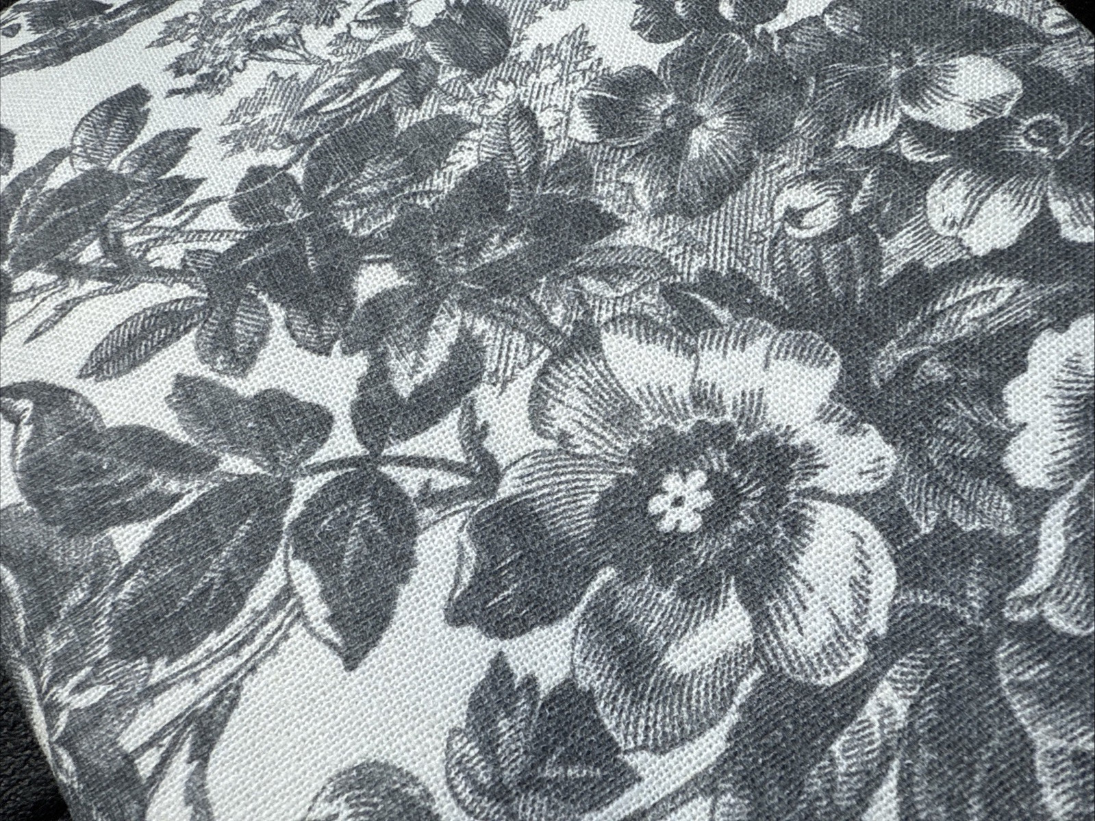 (1) Pottery Barn Sorrel Toile Drape Curtain – 50×84″ – Charcoal – New