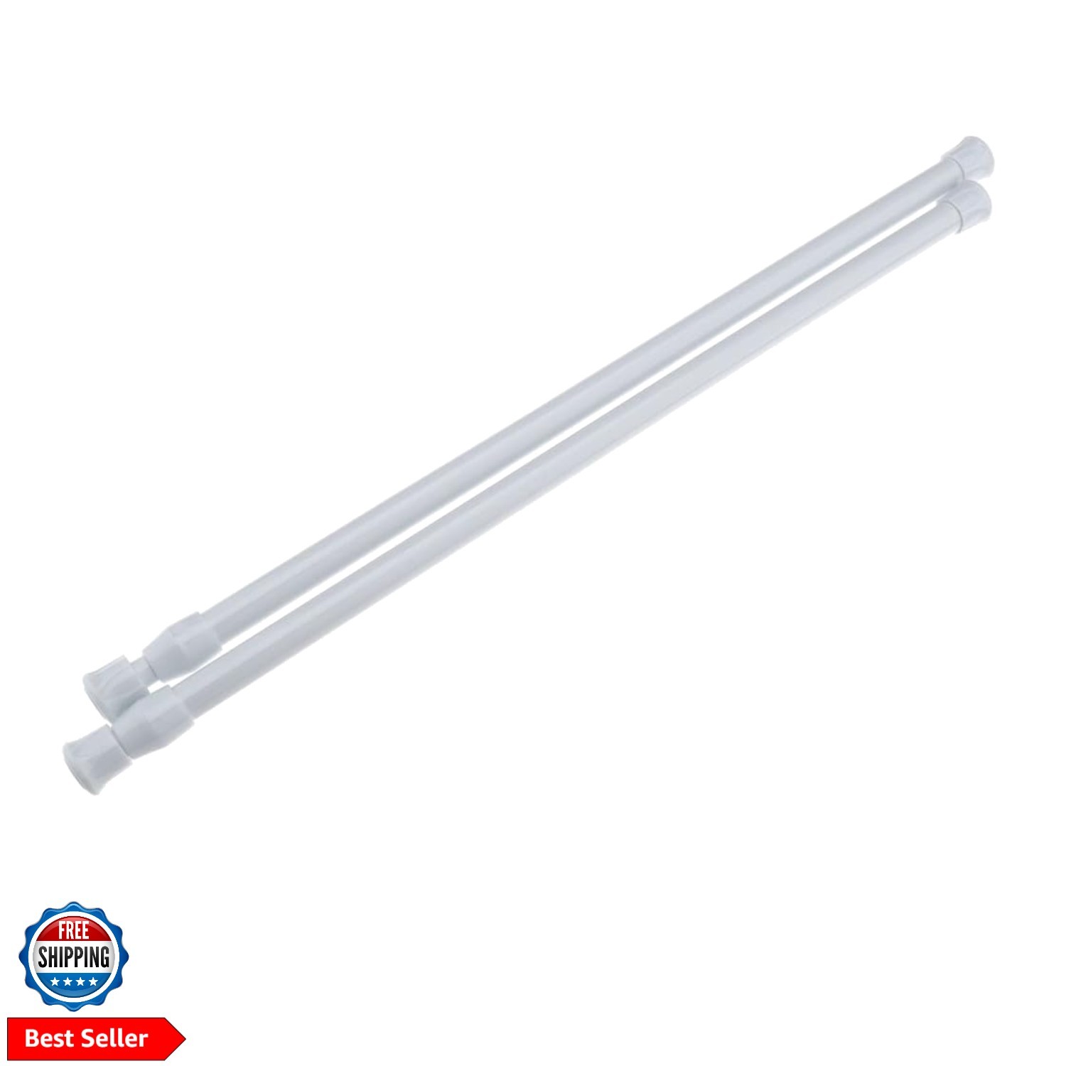 Extendable Voile Net Curtain Tension Rod Pole Rail 55-90cm Spring Loaded Exte…