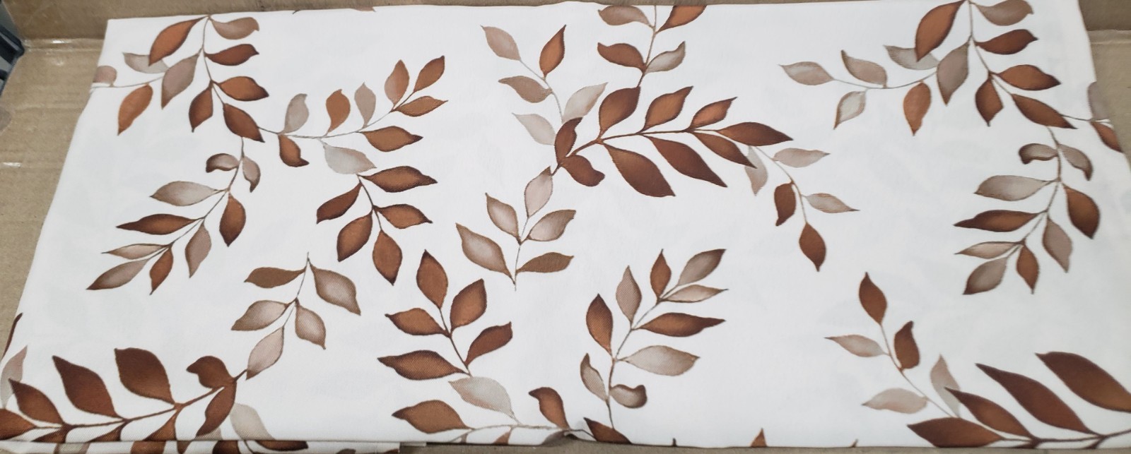Set of 2 Printed Kitchen Tiers (29″ x 36″) (no Swag Valance) BROWN LEAVES, CE