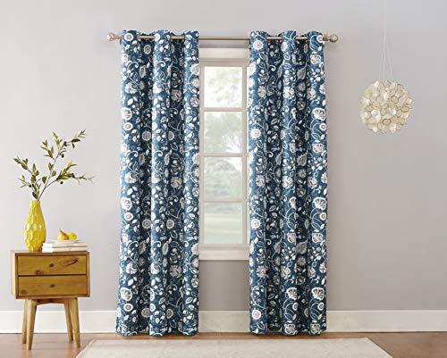 Jorah Botanical Print Thermal Insulated Energy 40″W x 63″L (Pack of 1) Blue