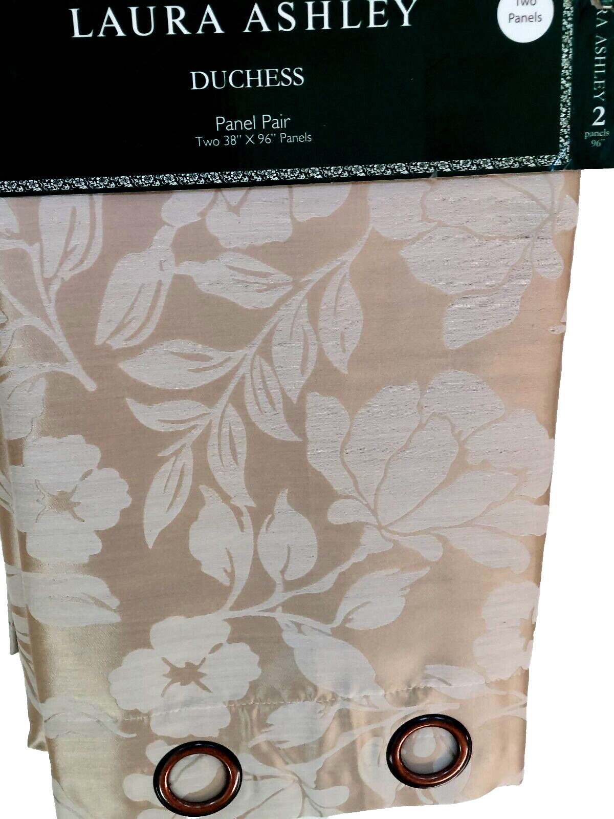 NEW Lora Ashley Duchess Chic Curtains Set of 2 panels 38″x 96″. 2 sets available