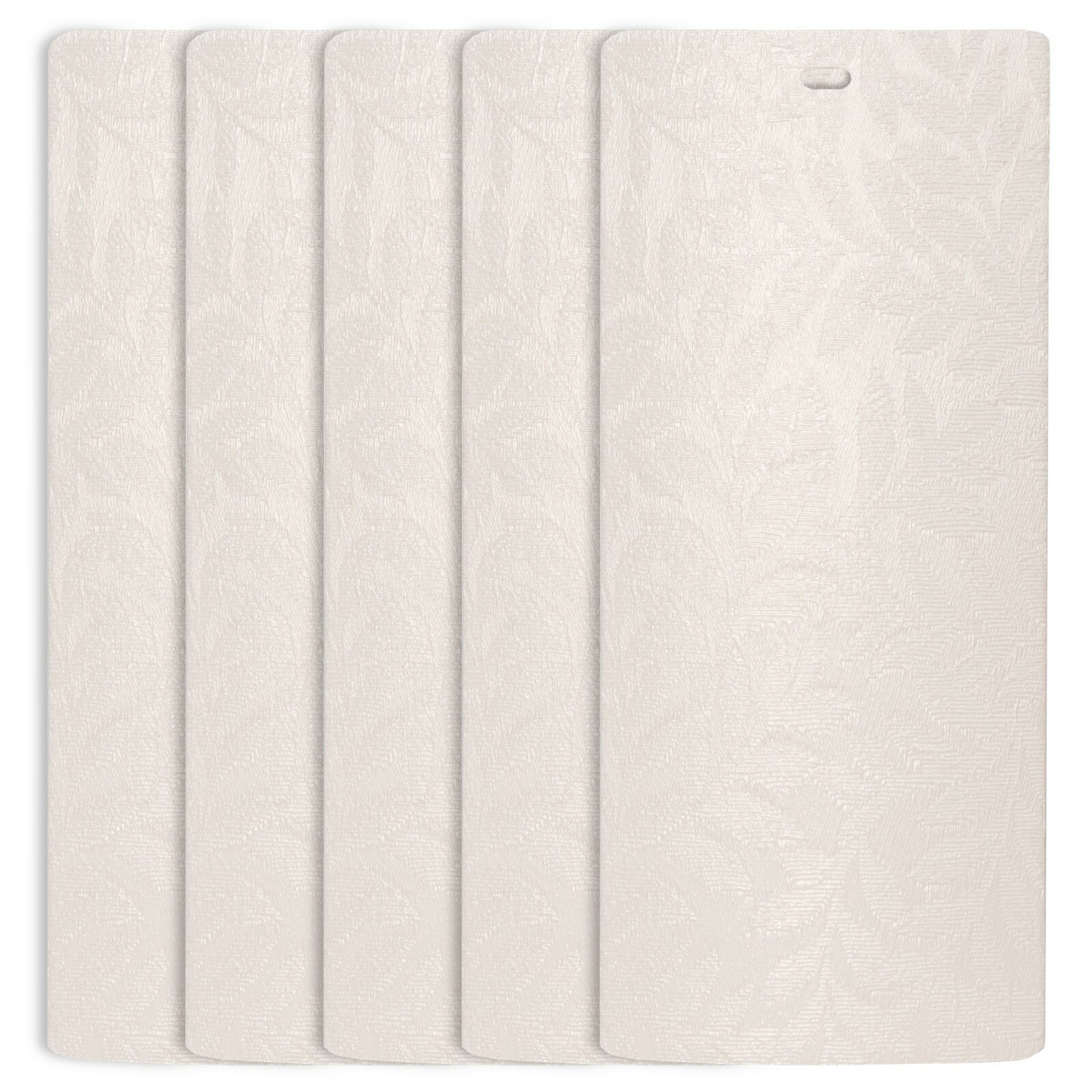 DALIX Rainforest Vertical Window Blinds Replacements Set 5 Pack Qty / Ivory