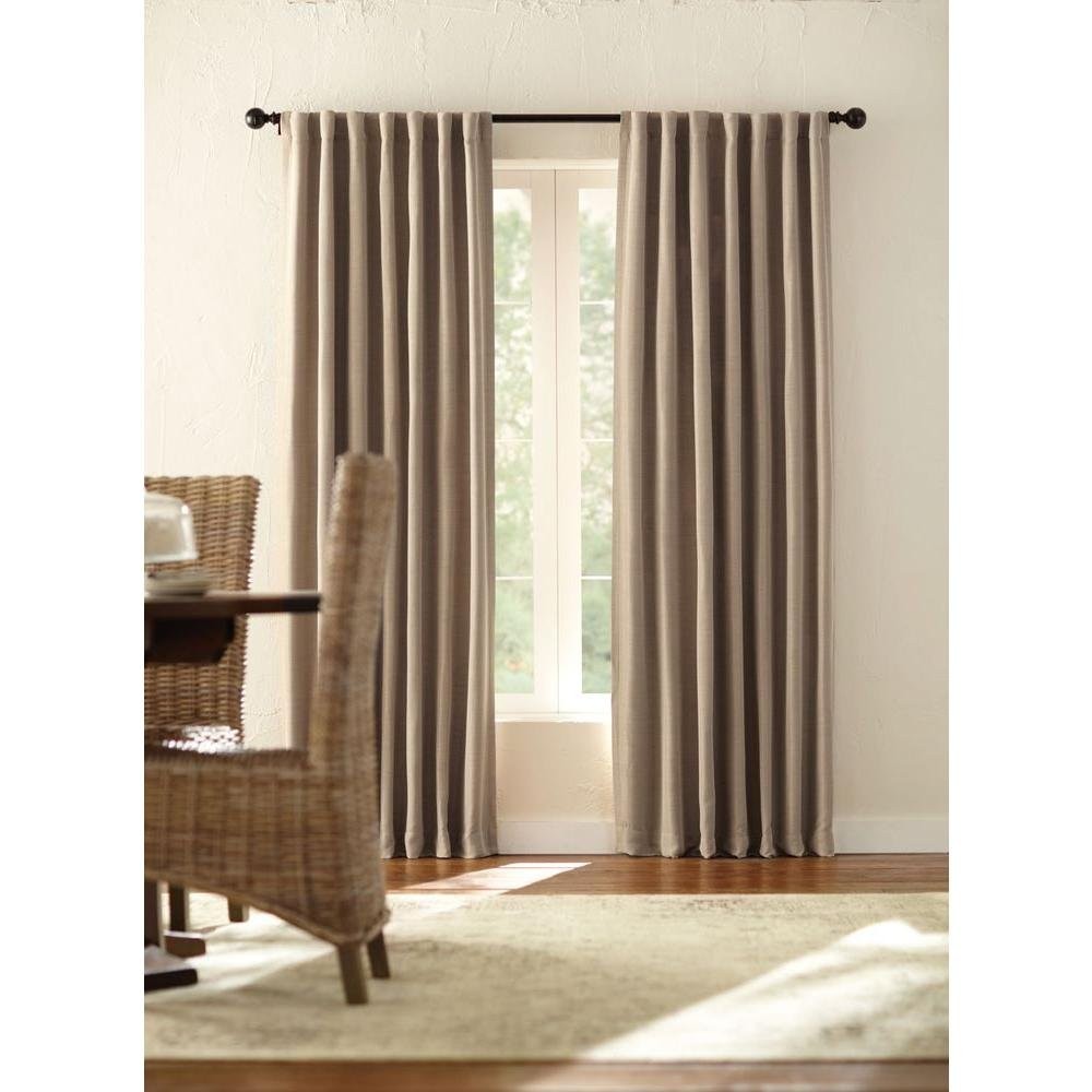Home Decorators Collections Taupe Room Darkening Curtain, 54in W x 84in L