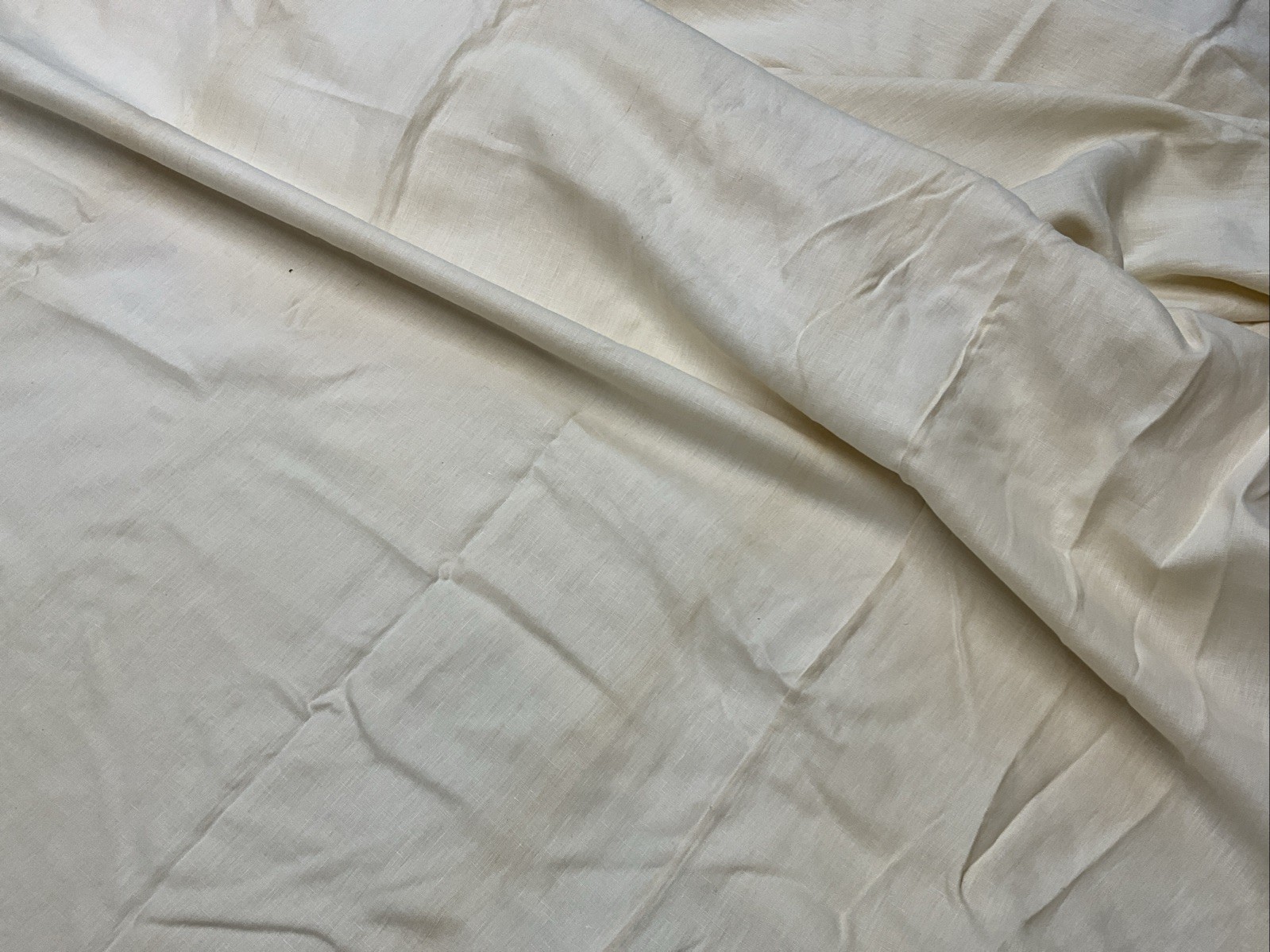 Large Drapery Panel, Unfinished Top, 3 Widths, Cream Color, 102 H X 150 W