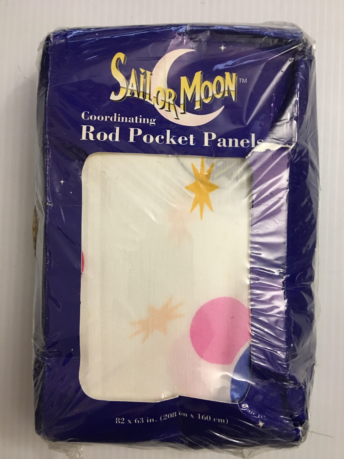 1995 Sailor Moon Curtain Rod Pocket Panels Vintage 82 X 63 in. (Valance NOT Incl