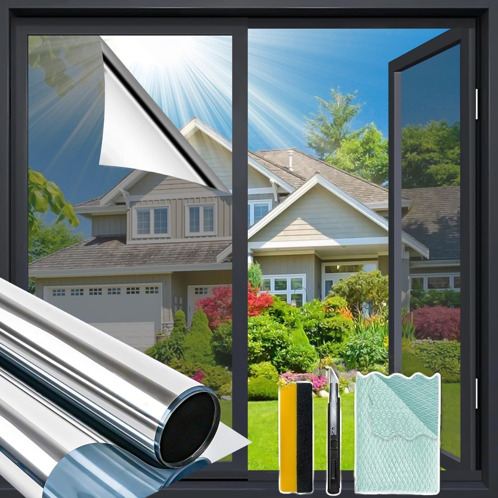 Bloss Window Privacy Film One Way Mirror Window Film,Reflective Windows Tint,…