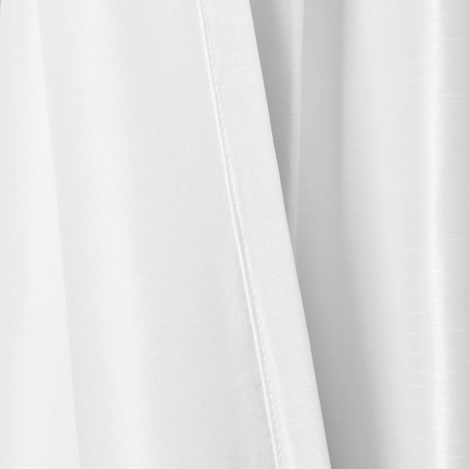 White Venetian Solid Color Window Panel for Living, Dining, Bedroom (Single Cur