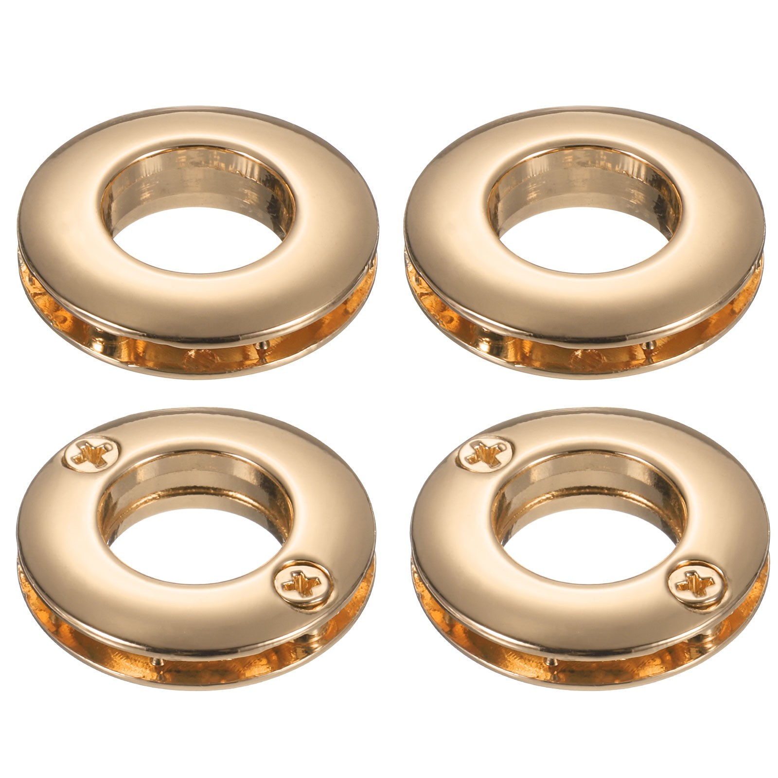 4Pcs Zinc Alloy Curtain Screw Grommets 1/2″(13.8 Mm) Light Gold